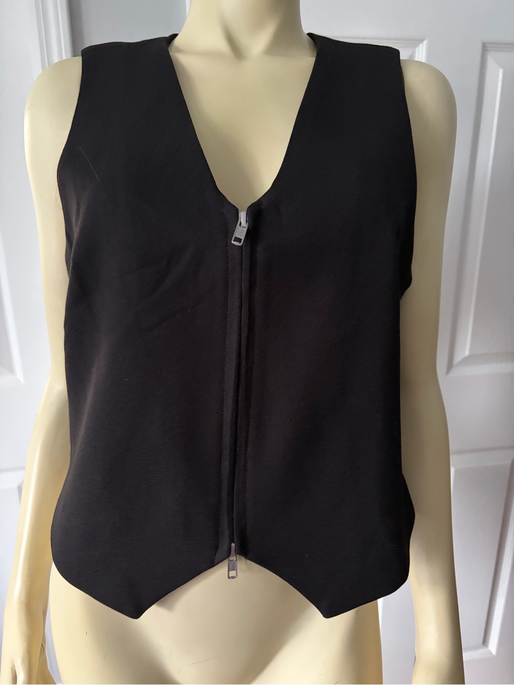 Urban Outfitters Black Sleeveless Zip-Front Women's Top- Vest / Size S